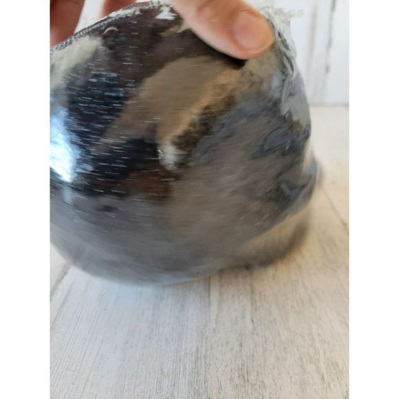 Glitter black skull Halloween shabby chic home decor new skeleton prop - Picture 3 of 6